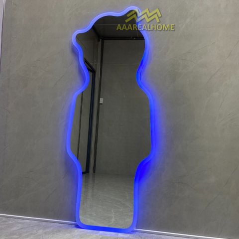 Đi tỉnh Gương soi chú gấu đèn led AAArealhome G Gương soi toàn thân đèn led cảm ứng BearBrick Mirror