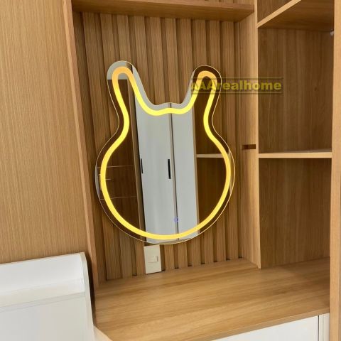 60x70cm Gương soi đầu thỏ AAArealhome DT PC Gương trang điểm Gương đèn led
