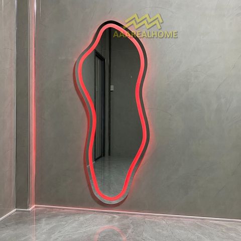 90x180cm Gương soi viên đá AAArealhome VDD Gương viên đá Gương soi treo tường Gương soi toàn thân đèn led