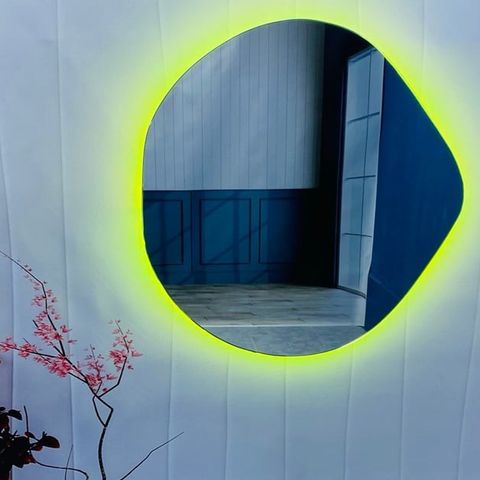 70x70cm Gương soi quả đào AAArealhome QD Gương quả đào Gương tròn treo tường Gương trang điểm Gương nhà tắm
