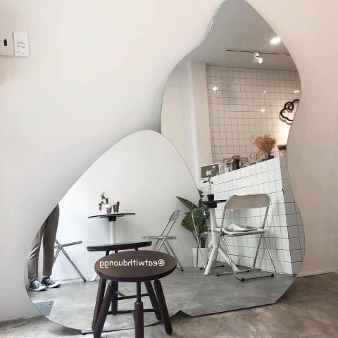 100x100cm Gương soi quả trứng AAArealhome QT3 Gương soi treo tường Gương toàn thân
