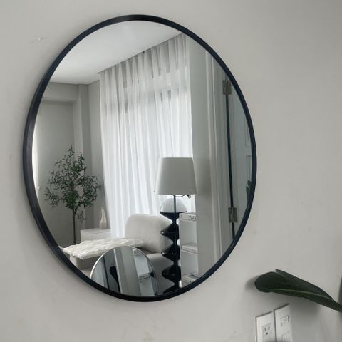 50x50cm Gương tròn khung nhôm AAArealhome TN Gương tròn trang điểm Gương soi nhà tắm