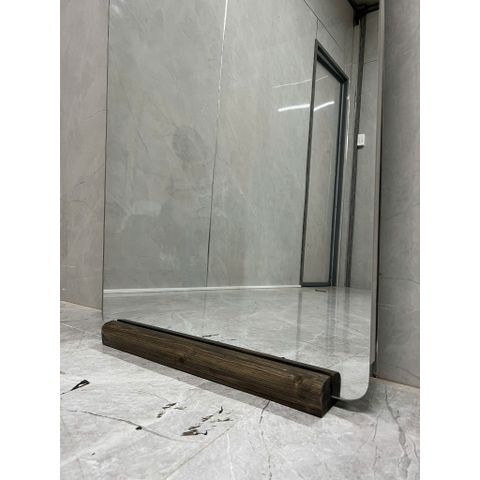 80x180cm Gương soi toàn thân AAArealhome BG + Đế gỗ Gương bo góc đế gỗ đậm