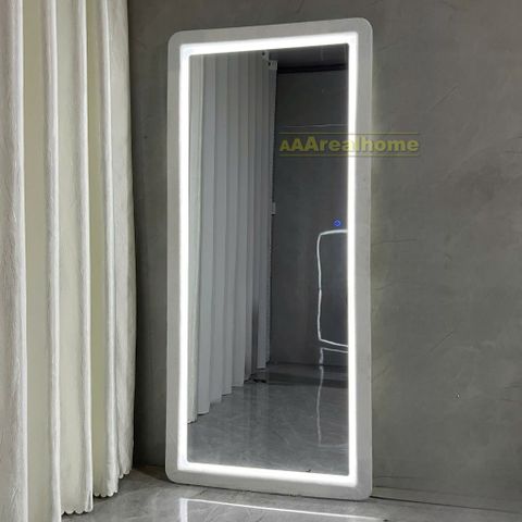 100x180cm Gương bọc nhung đèn led AAArealhome BK nhung