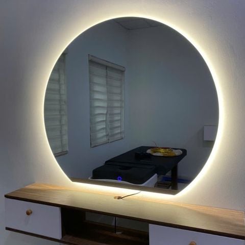 50x50cm Gương tròn đèn led AAArealhome TDN LH Gương tròn trang điểm Gương soi nhà tắm