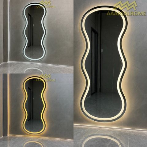 90x180cm Gương soi sóng biển AAArealhome SBT Gương soi toàn thân đèn led Gương toàn thân đèn led Gương trang điểm