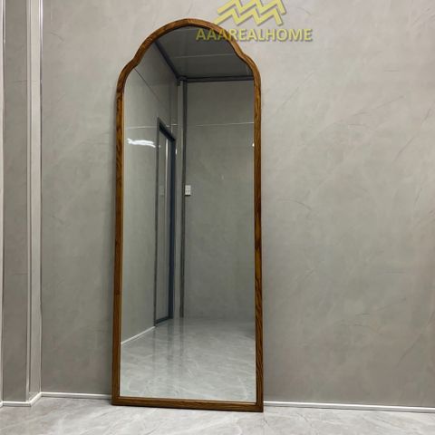 Đi tỉnh 70x183cm Gương soi mái vòm AAArealhome V1GS Gương mái vòm khung gỗ sồi Gương soi treo tường Gương toàn thân