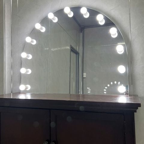 100x80cm Gương trang điểm đèn led AAArealhome V1KV BH 13 led trắng Gương trang điểm Gương đèn led