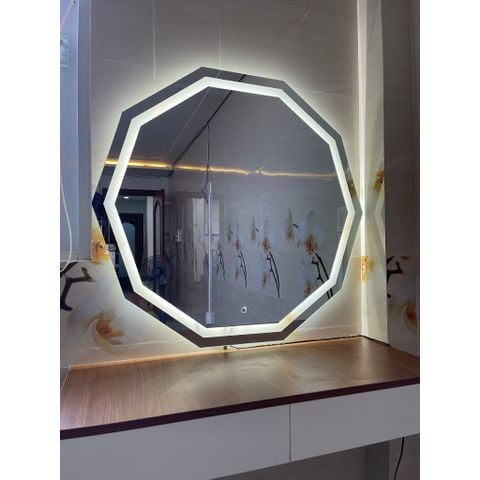 50x50cm Gương tròn treo tường AAArealhome MD PC Gương trang điểm Gương đèn led