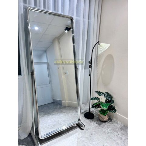 80x190cm Gương soi toàn thân inox AAArealhome BK inox + Chân Inox