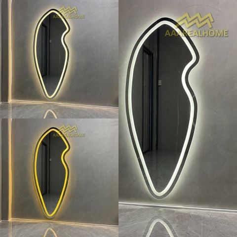 90x180cm Gương soi viên đá AAArealhome VDD2 Gương viên đá Gương soi treo tường Gương soi toàn thân đèn led cảm ứng