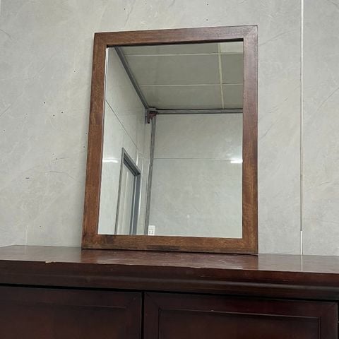 60x90cm Gương soi khung gỗ AAArealhome VG 5G dầu Gương trang điểm Gương nhà tắm