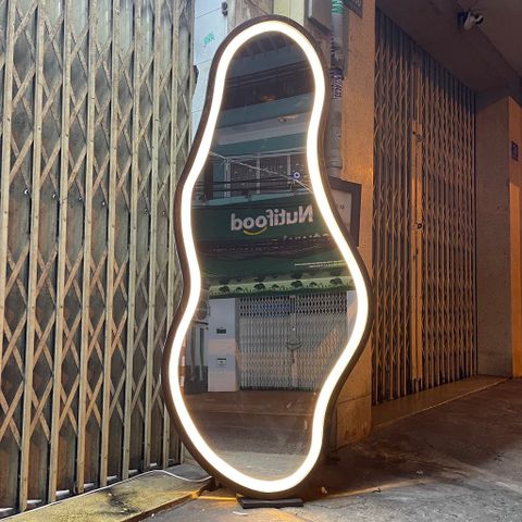 80x180cm Gương soi hạt đậu khung gỗ AAArealhome HDGT