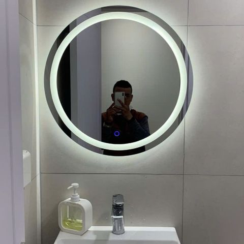 50x50cm Gương tròn đèn led AAArealhome TKV PC Gương trang điểm Gương nhà tắm