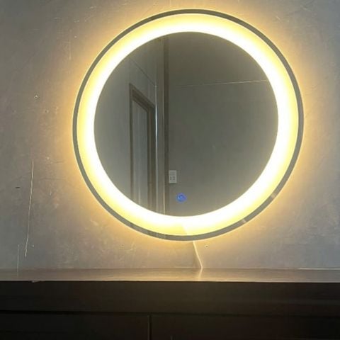 50x50cm Gương tròn đèn led AAArealhome TKV PC5F CM1F Gương trang điểm Gương nhà tắm