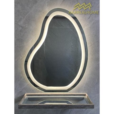 75x100cm Gương soi quả xoài AAArealhome QX Gương quả xoài Gương tròn treo tường Gương trang điểm Gương nhà tắm