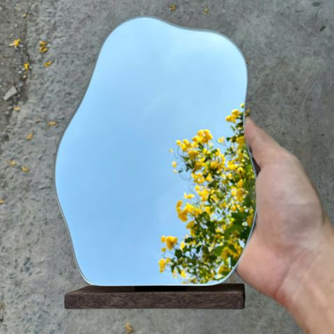 20x30cm Gương để bàn AAArealhome HD1 DB Gương hạt đậu để bàn trang điểm