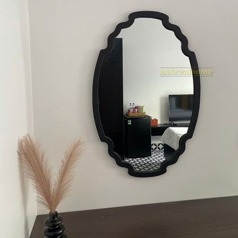60x90cm Gương soi khung gỗ tân cổ điển AAArealhome CD2 Gương soi tân cổ điển Indochine Gương trang điểm Gương nhà tắm
