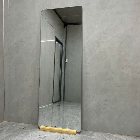 50x160cm Gương soi toàn thân AAArealhome BG + Đế gỗ Gương bo góc đế gỗ nhạt