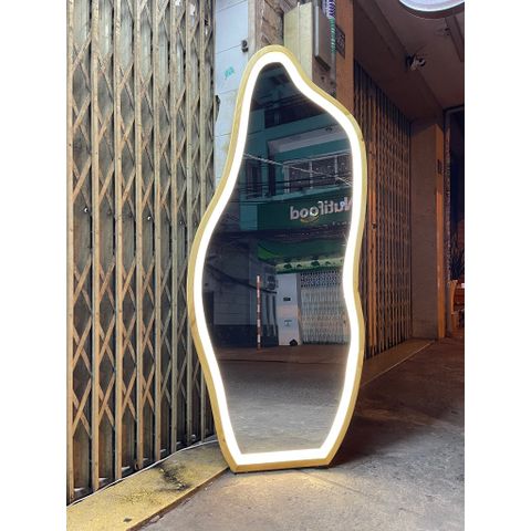 80x180cm Gương soi hạt đậu khung gỗ AAArealhome HD1GT