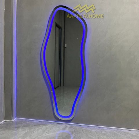 90x180cm Gương soi viên đá AAArealhome VDD1 Gương viên đá Gương soi treo tường Gương soi toàn thân đèn led