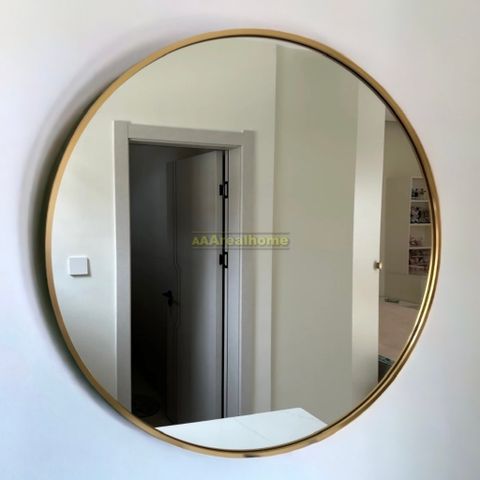 100x100cm Gương tròn khung nhôm AAArealhome TN Gương trang điểm Gương nhà tắm