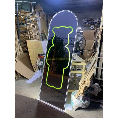 80x180cm Gương soi chú gấu đèn led AAArealhome V1G Gương soi toàn thân đèn led cảm ứng BearBrick Mirror