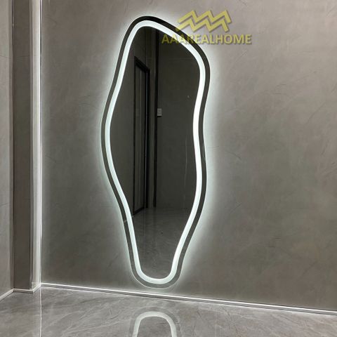90x180cm Gương soi viên đá AAArealhome VDD1 Gương viên đá Gương soi treo tường Gương soi toàn thân đèn led