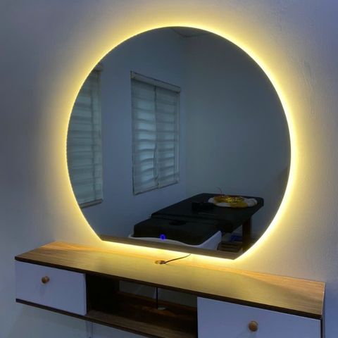 50x50cm Gương tròn đèn led AAArealhome TDN LH Gương tròn trang điểm Gương soi nhà tắm