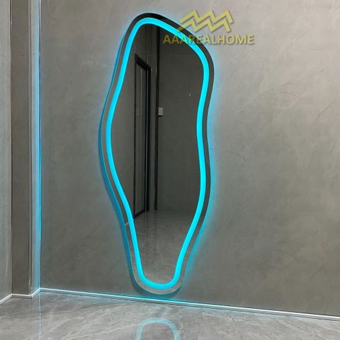 90x180cm Gương soi viên đá AAArealhome VDD1 Gương viên đá Gương soi treo tường Gương soi toàn thân đèn led