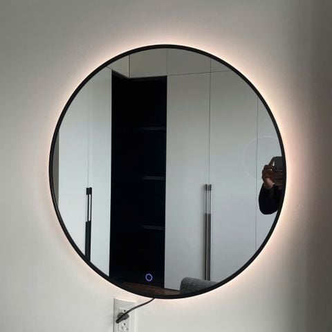 70x70cm Gương tròn khung nhôm đèn led AAArealhome TN LH Gương trang điểm Gương nhà tắm
