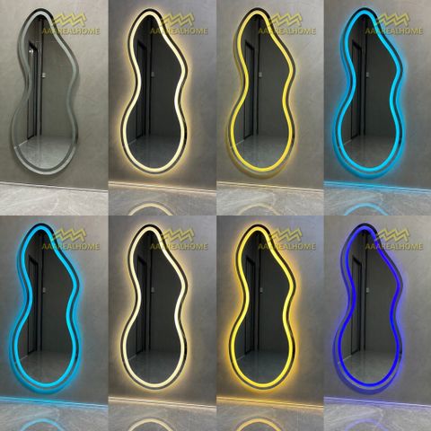 90x180cm Gương soi hồ lô AAArealhome HL1 Gương hồ lô Gương soi treo tường Gương soi toàn thân đèn led cảm ứng
