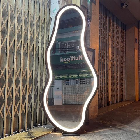 80x180cm Gương soi hạt đậu khung gỗ AAArealhome HDGT