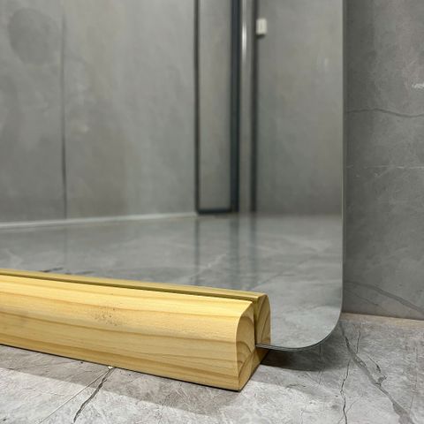 50x160cm Gương soi toàn thân AAArealhome BG + Đế gỗ Gương bo góc đế gỗ nhạt