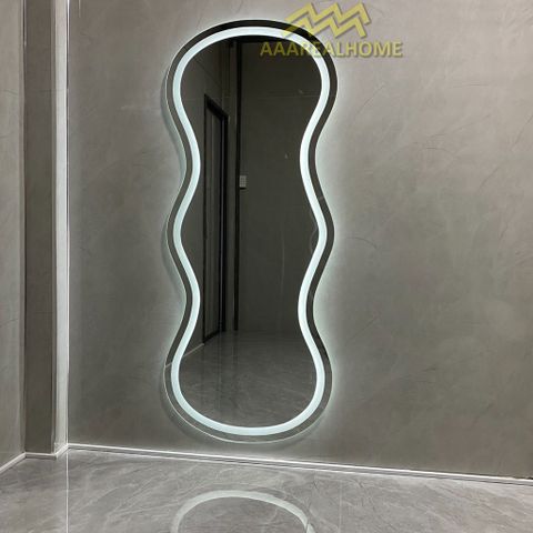 90x180cm Gương soi sóng biển AAArealhome SBT Gương soi toàn thân đèn led Gương toàn thân đèn led Gương trang điểm