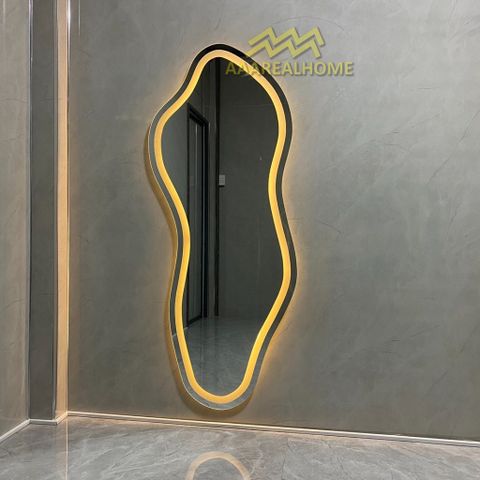 90x180cm Gương soi viên đá AAArealhome VDD Gương viên đá Gương soi treo tường Gương soi toàn thân đèn led