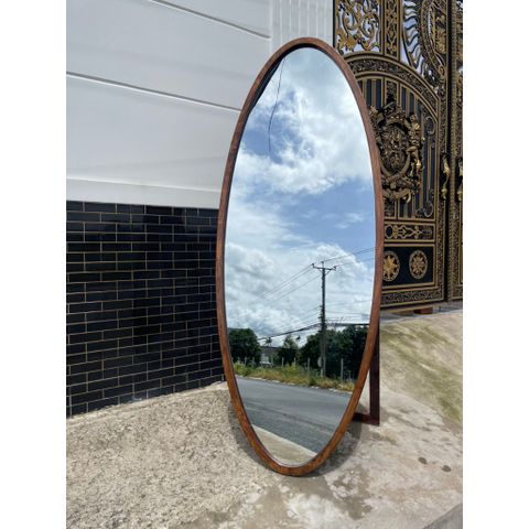 70x180cm Gương soi elip khung gỗ AAArealhome EGT Gương soi toàn thân khung gỗ
