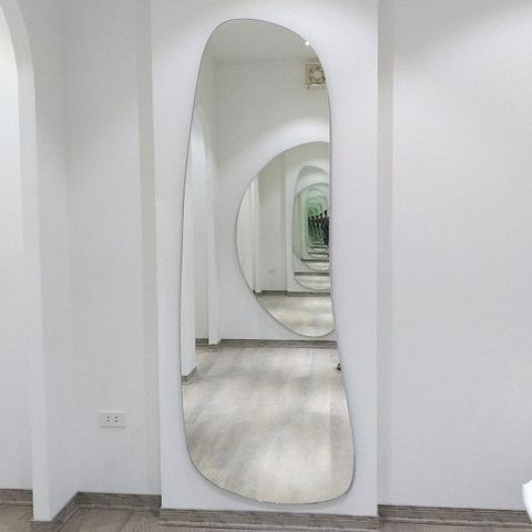 80x180cm Gương soi viên đá AAArealhome VDD3 Gương viên đá Gương soi treo tường Gương soi toàn thân đèn led
