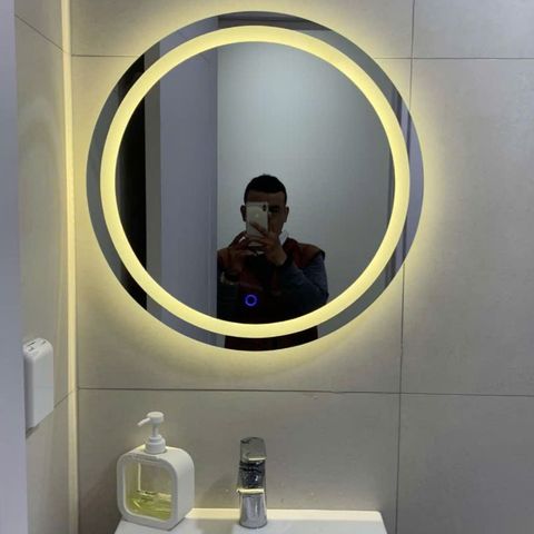 50x50cm Gương tròn đèn led AAArealhome TKV PC Gương trang điểm Gương nhà tắm