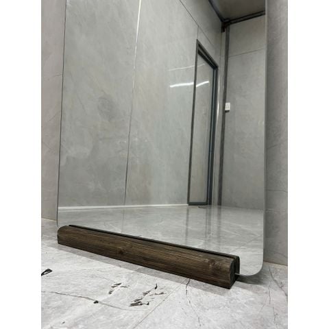 80x180cm Gương soi toàn thân AAArealhome BG + Đế gỗ Gương bo góc đế gỗ đậm