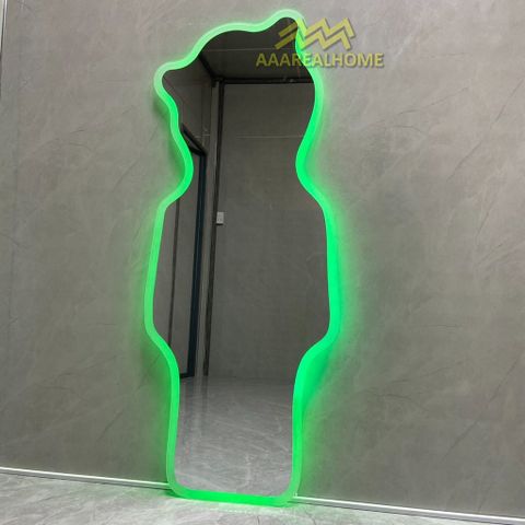 Đi tỉnh Gương soi chú gấu đèn led AAArealhome G Gương soi toàn thân đèn led cảm ứng BearBrick Mirror