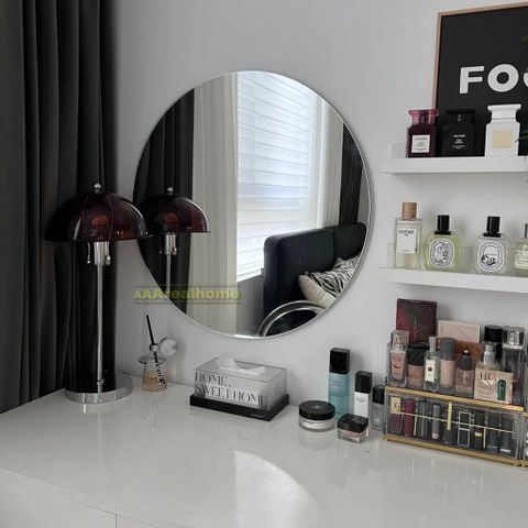120x120cm Gương tròn không viền AAArealhome TKV Gương tròn trang điểm Gương soi nhà tắm