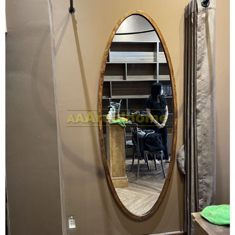 70x180cm Gương soi elip khung gỗ AAArealhome EGT Gương soi toàn thân khung gỗ