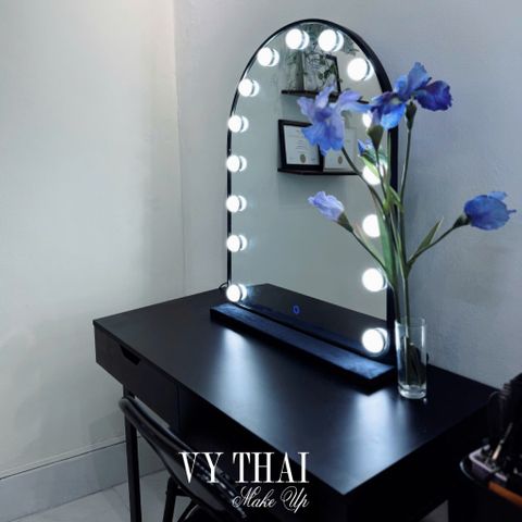 60x80cm Gương trang điểm đèn led AAArealhome V1ND L12D Gương soi để bàn trang điểm đèn led