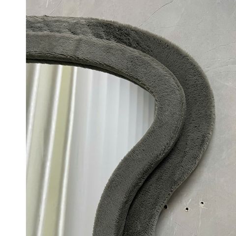 90x180cm Gương soi sóng biển bọc nhung AAArealhome SB5MV xám