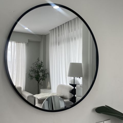 50x50cm Gương tròn khung nhôm AAArealhome TN Gương tròn trang điểm Gương soi nhà tắm