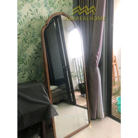 70x180cm Gương soi mái vòm khung gỗ AAArealhome V12