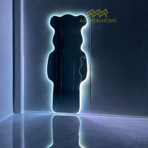 Đi tỉnh 70x170cm Gương soi chú gấu đèn led AAArealhome G1 Gương soi toàn thân đèn led cảm ứng BearBrick Mirror