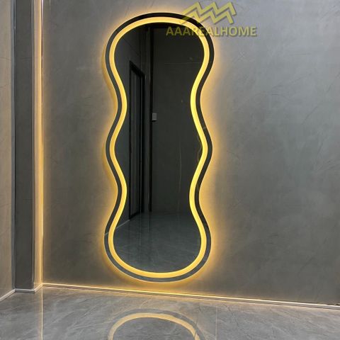 90x180cm Gương soi sóng biển AAArealhome SBT Gương soi toàn thân đèn led Gương toàn thân đèn led Gương trang điểm