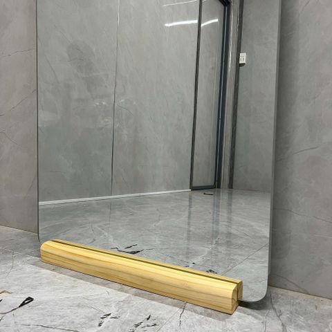 50x160cm Gương soi toàn thân AAArealhome BG + Đế gỗ Gương bo góc đế gỗ nhạt
